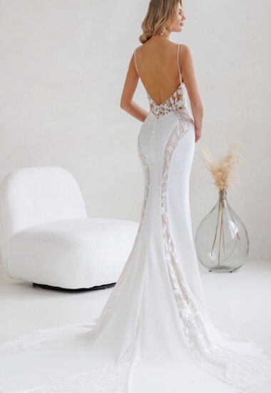 Ein edles und sexy Hochzeitskleid mit einer tollen Silhouette.